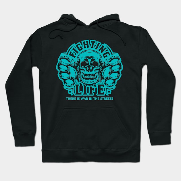 fight skull war Hoodie by Supertrooper